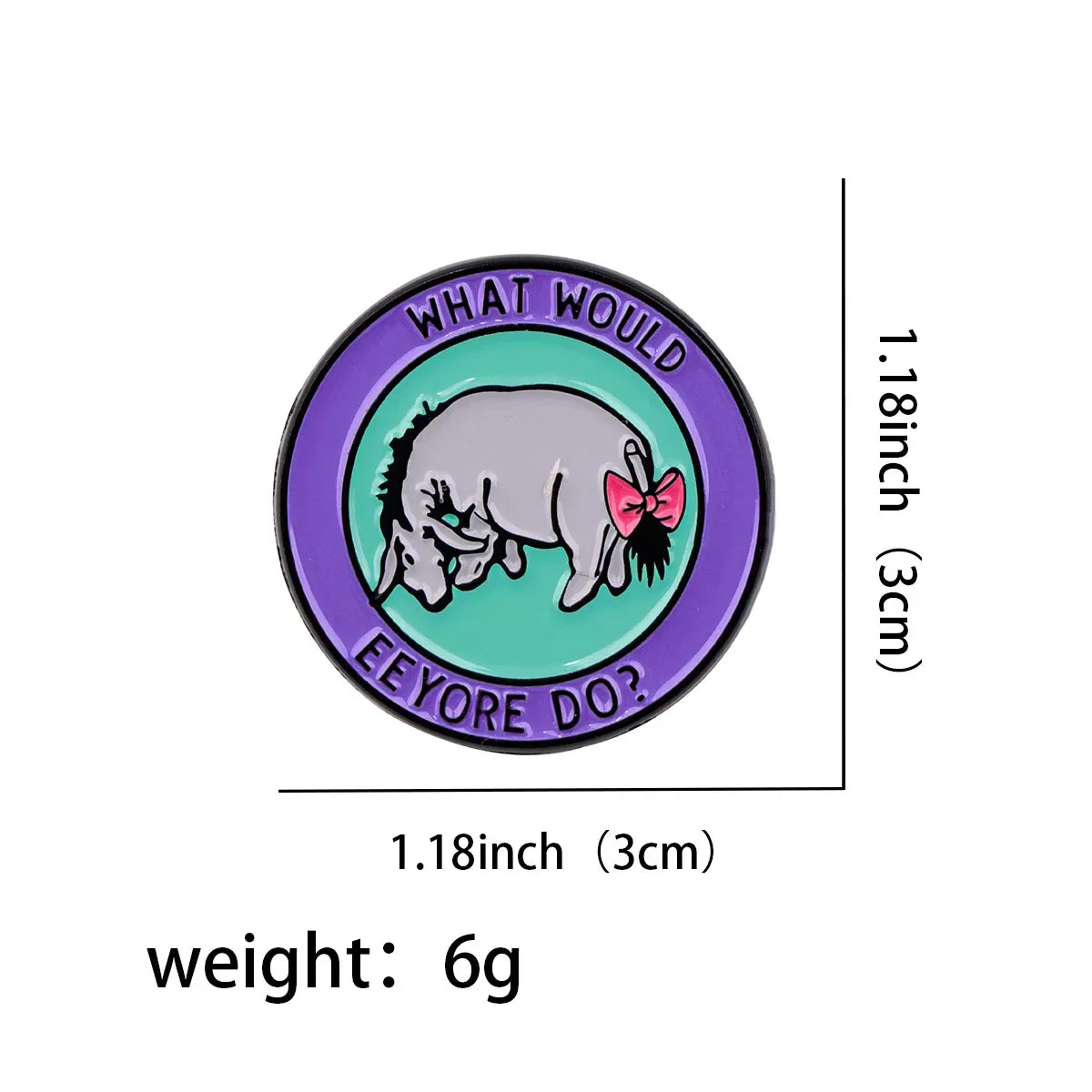 Eeyore Donkey Enamel Pin Brooch Badge for Backpack Clothing Accessories Jewelry Gifts