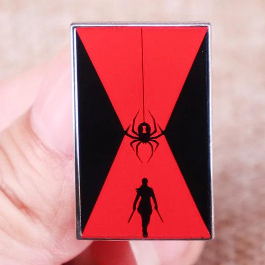 Black Widow Enamel Pin Superhero Comic Badge Brooch