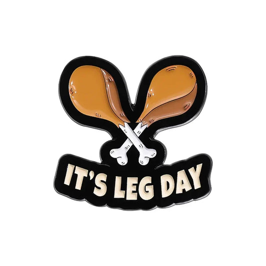 Thanksgiving Turkey Leg Day Enamel Pin Fitness Brooch Jewelry Gift