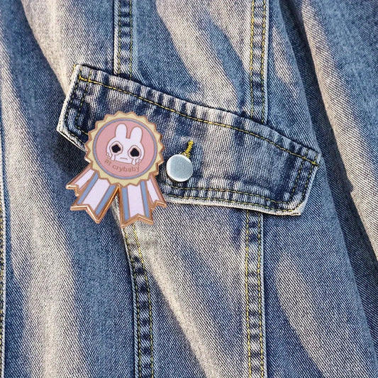 Crying Bunny Enamel Pin Rabbit Brooch Jewelry Gift
