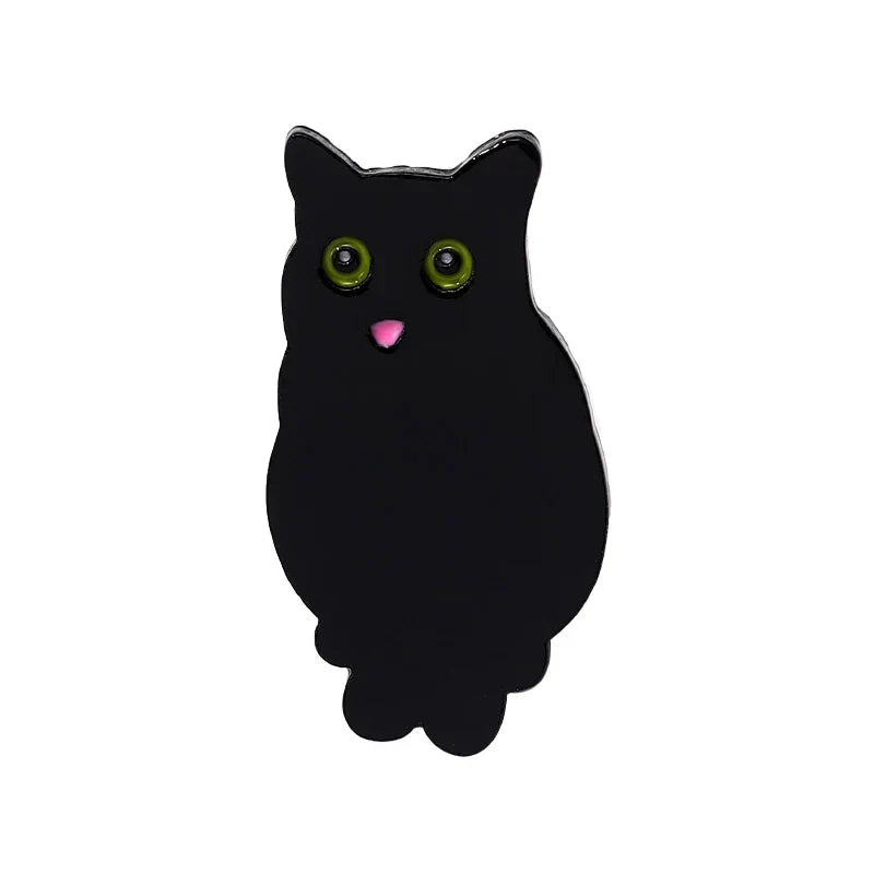 Black Cat Enamel Pin Brooch Jewelry Lapel Accessories Gifts