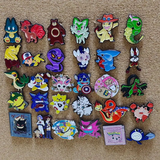 Pikachu Enamel Pin Cartoon Badge for Bags, Jeans, Hoodies, Lapel Pin Jewelry, Kids Gift