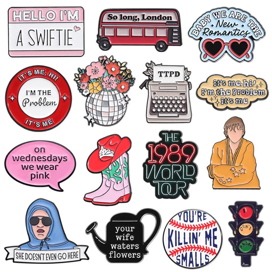 Music Album Enamel Pins Female Singer Lyrics Fan Souvenirs Brooches Lapel Badge Jewelry Gifts