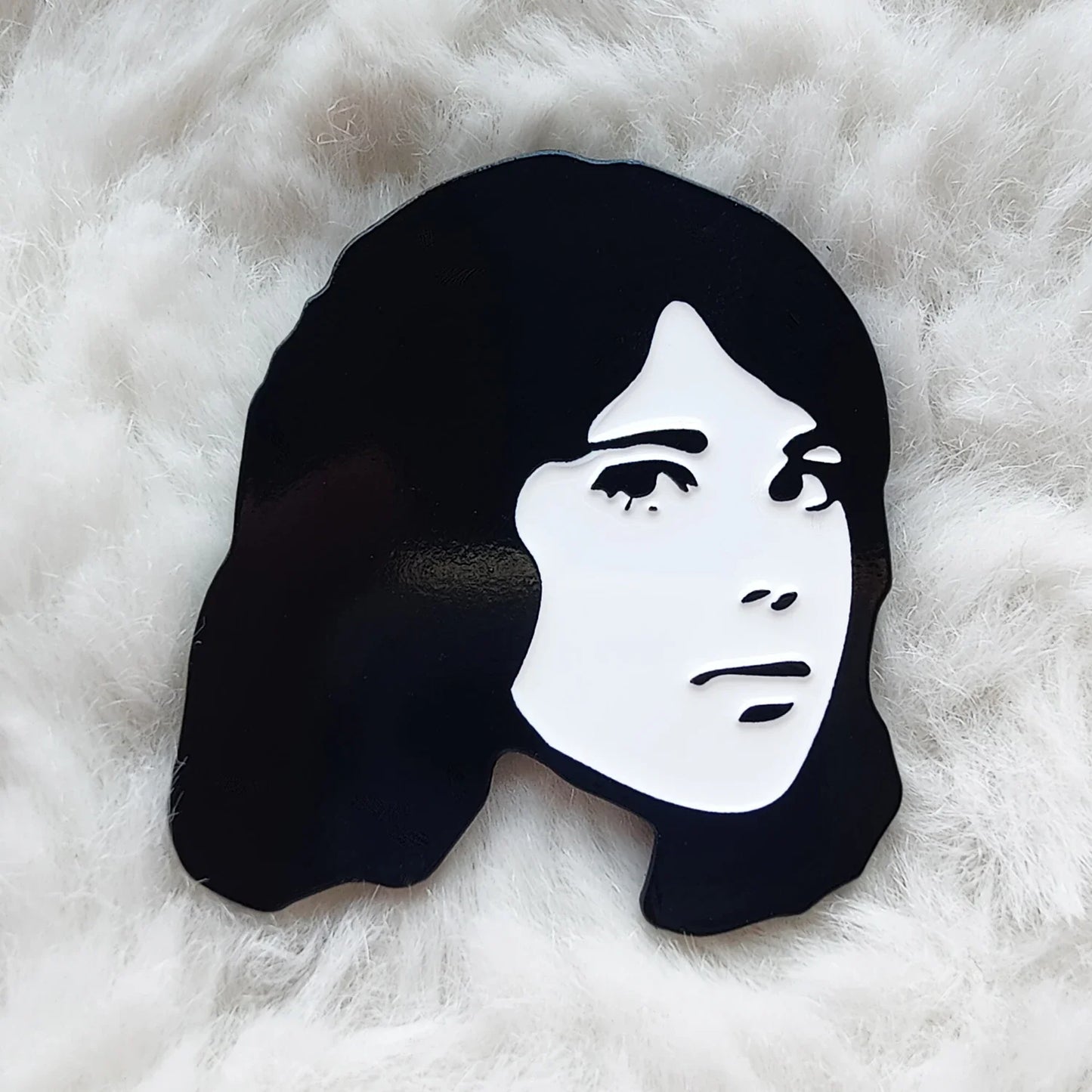 Tv Girl Enamel Lapel Pin Brooch Fashion Accessory