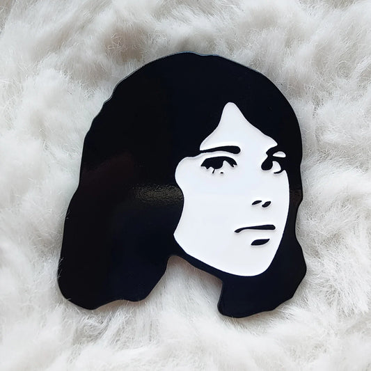 Tv Girl Enamel Lapel Pin Brooch Fashion Accessory