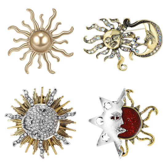 Ramadan Sun Moon Brooches Unisex Pins Party Backpack Jewelry Gifts