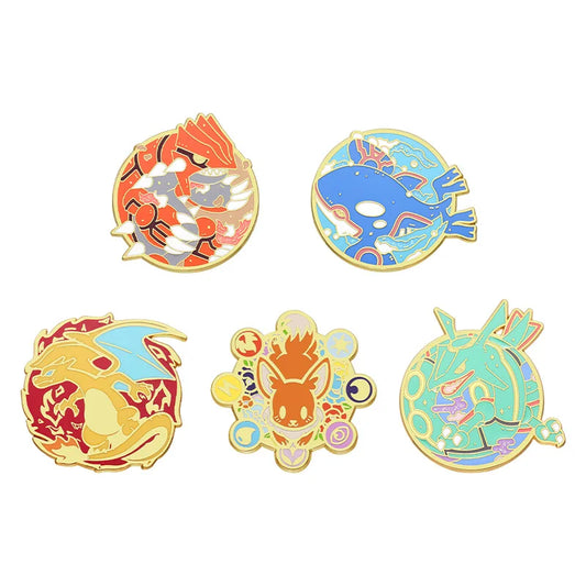 Groudon & Kyogre Cartoon Enamel Pins for Backpacks & Clothes