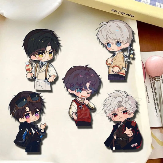 Cute Cartoon Love Deepspace Pin Xavier Zayne Rafayel Sylus Cosplay Badge Acrylic Brooch Lapel Pin Costume Accessory