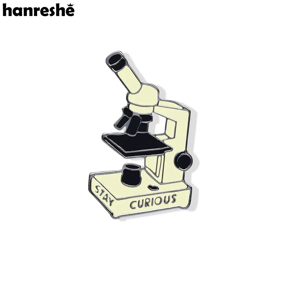 Medical Microscope Enamel Pin Badge for Doctor Nurse Scientist