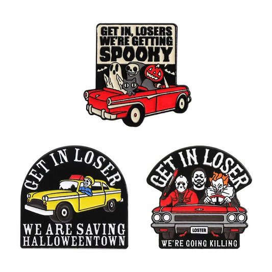 Spooky Ride Halloween Town Enamel Pin Horror Anime Brooch Lapel Badge Punk Jewelry Gift