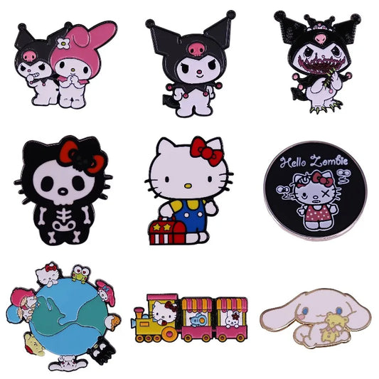 Kawaii Cat Enamel Pin Cute Kitten Lapel Badge Jewelry Gift