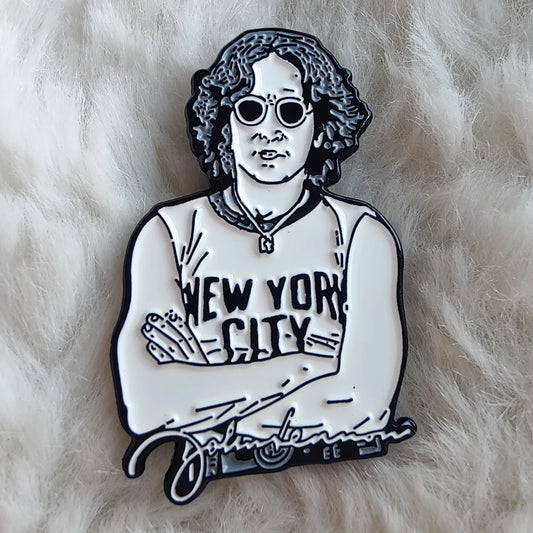 John Lennon NYC Enamel Lapel Pin
