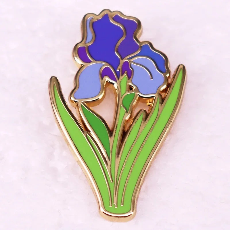 Romantic Floral Brooch Lapel Pin Enamel Flower Badge Fashion Accessory Gift