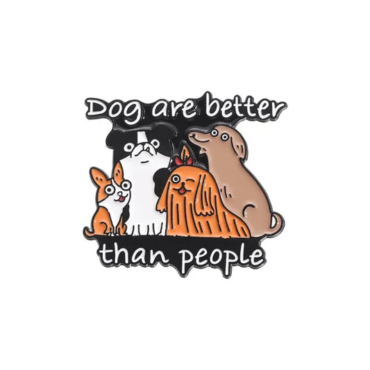 Funny Dog Enamel Pins Brooches Backpack Lapel Badge Jewelry Gifts