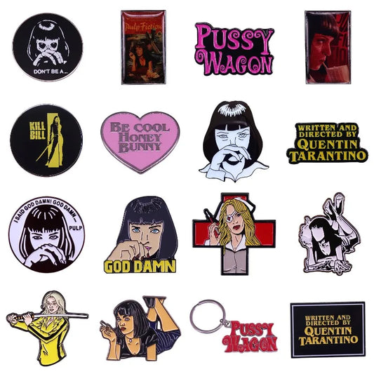 Quentin Tarantino Movie Set Enamel Pins Lapel Brooch Wholesale
