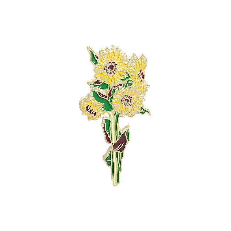 Sunflower Iris Brooch Jewelry Accessories for Bags, Hats, Jackets
