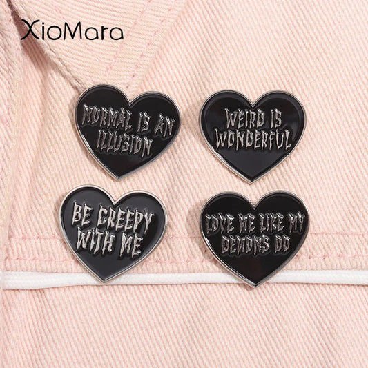 Creepy Enamel Pin Weird Wonderful Brooch Lapel Backpack Badge Halloween Jewelry Gift