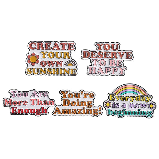 New Beginning Enamel Pin Rainbow Positive Brooch Lapel Badge Gift