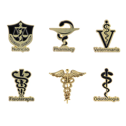 Caduceus Snake Enamel Pin Medical Badge Gift for Doctor Nurse