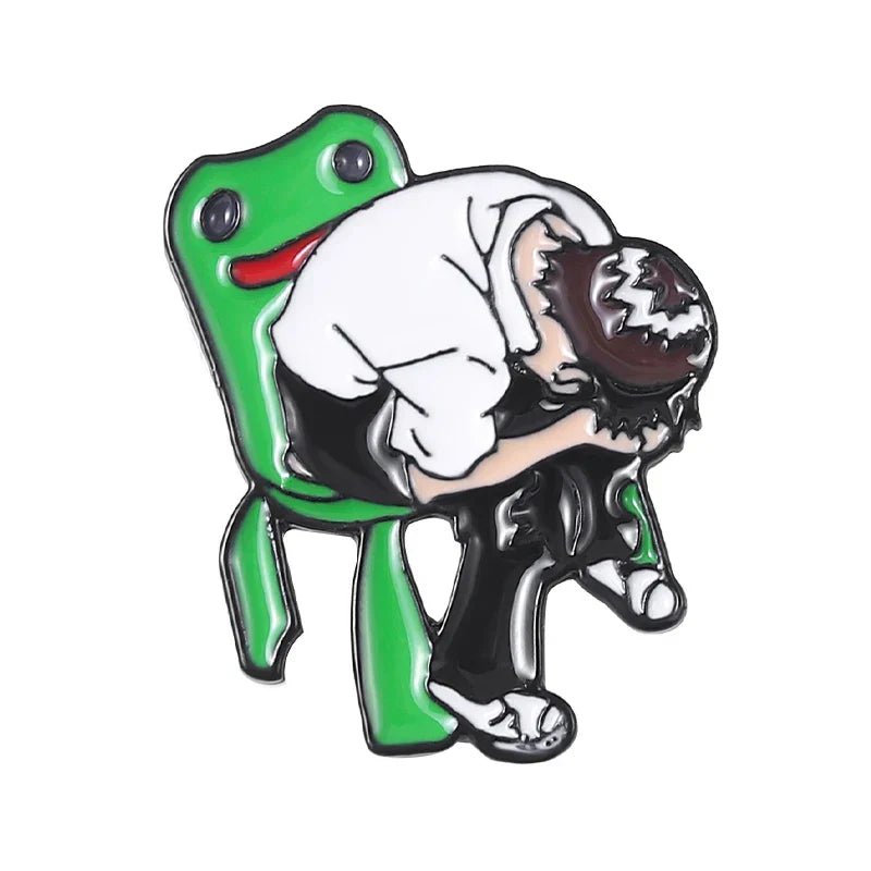 Custom Anime Frog Enamel Pins Brooches Lapel Badges Cartoon Jewelry Gift