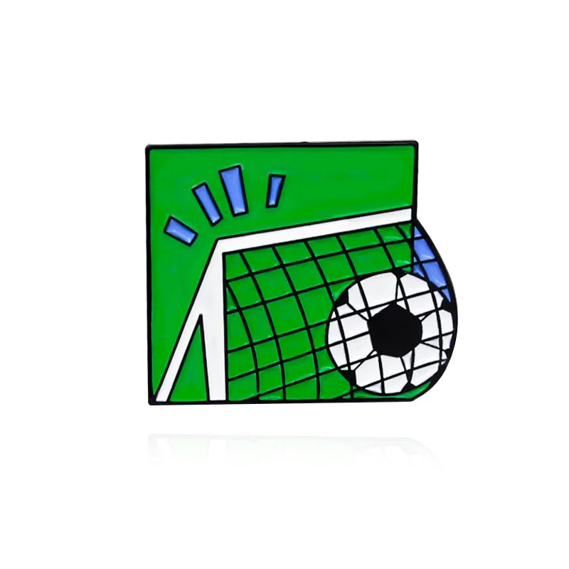 Carton Football Enamel Pins Animal Brooches Kids Lapel Pin Badges Gift
