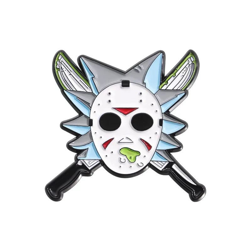 Halloween Horror Movie Killer Mask Enamel Pin Brooch Jewelry Gift