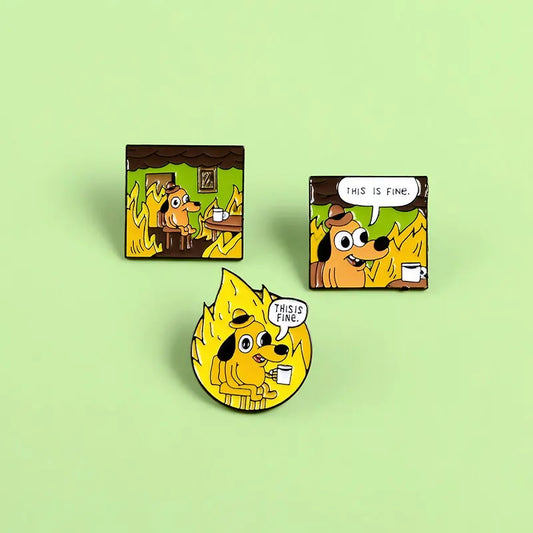 Cartoon TV Show Koala Sloth Cat Ocean Heart Enamel Pin Set Brooches Badges Lapel Pins