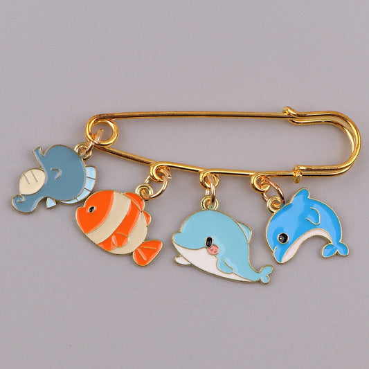 Dolphin Enamel Pin Brooch for Backpacks and Clothes Jewelry Gifts