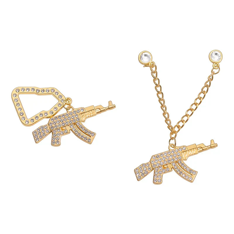 Metal Machine Gun Hat Clip Pin - Hip Hop Cap Jewelry Gift