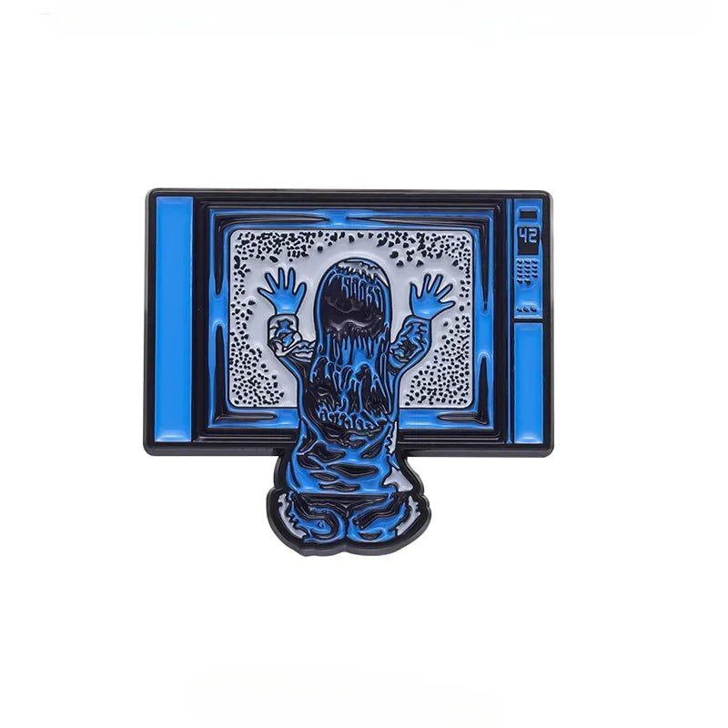 Cartoon Horror Poltergeist Enamel Pin Gothic Punk Brooch Lapel Badge Jewelry