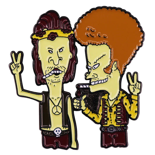 Beavis and Butthead Smoking Enamel Pin Cartoon TV Series Fashion Accessory