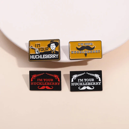 Western Denim Style Beard Enamel Brooch Lapel Pins Badge Jewelry Wholesale