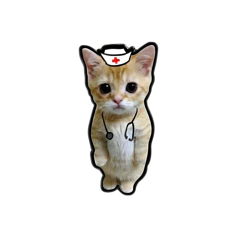 Cute Banana Cat Enamel Pin Cartoon Kitty Brooch Lapel Badge Jewelry Gift
