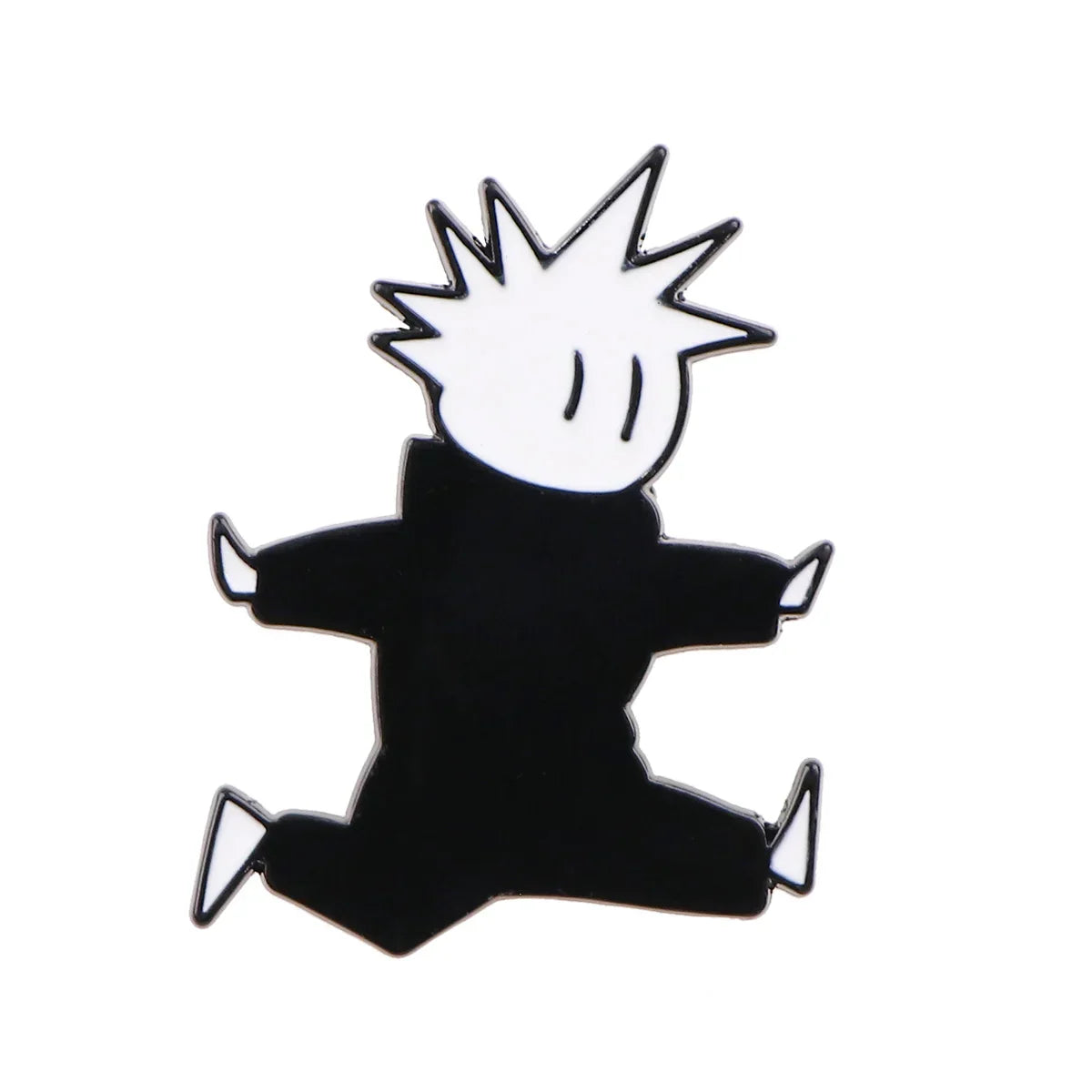 Black White Anime Enamel Pins Brooches for Women Clothing Backpack Lapel Badges Jewelry Gifts