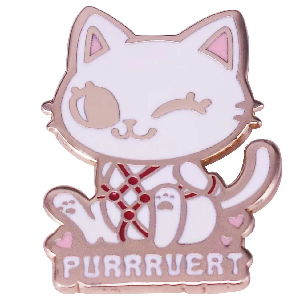 Cute Cat Deer Brooch Kawaii Backpack Pin Fashion Accessory
