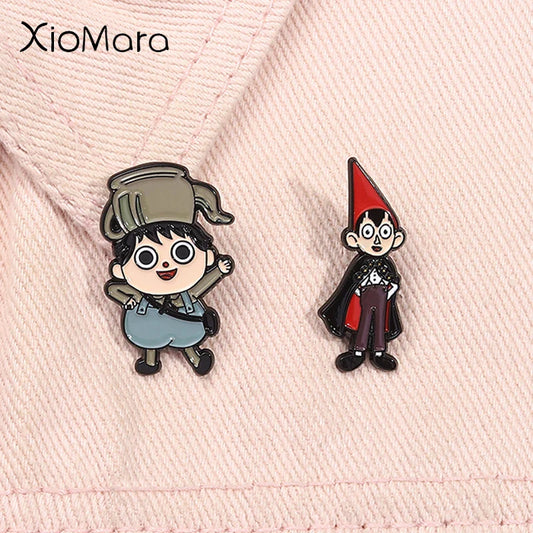 Cartoon Grotesque Fairy Tale Enamel Pins Halloween Brooches Lapel Badge Jewelry Gift