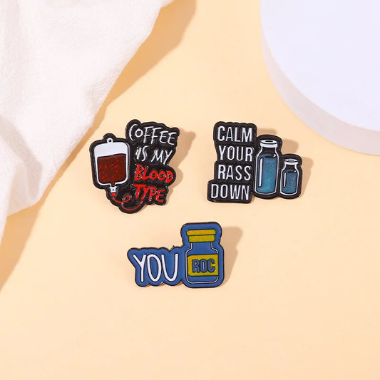 Medical Enamel Lapel Pin Cartoon Brooch Jewelry for Hat Backpack Badge