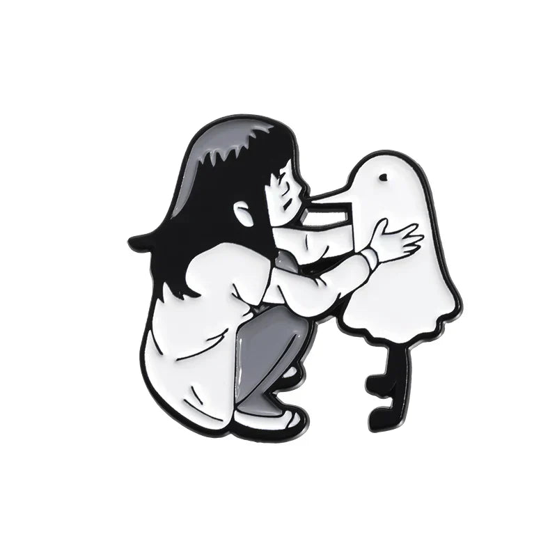 Oyasumi Punpun Enamel Pin Anime Brooch Badge Jewelry Gifts