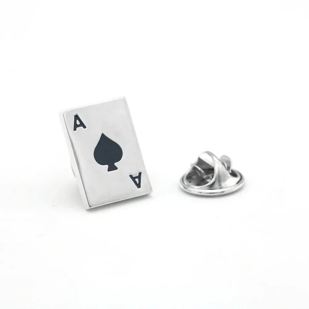 iGame Men's Fashion Brooch Lapel Pin Badge Brass Music Animal Anchor Poker Design