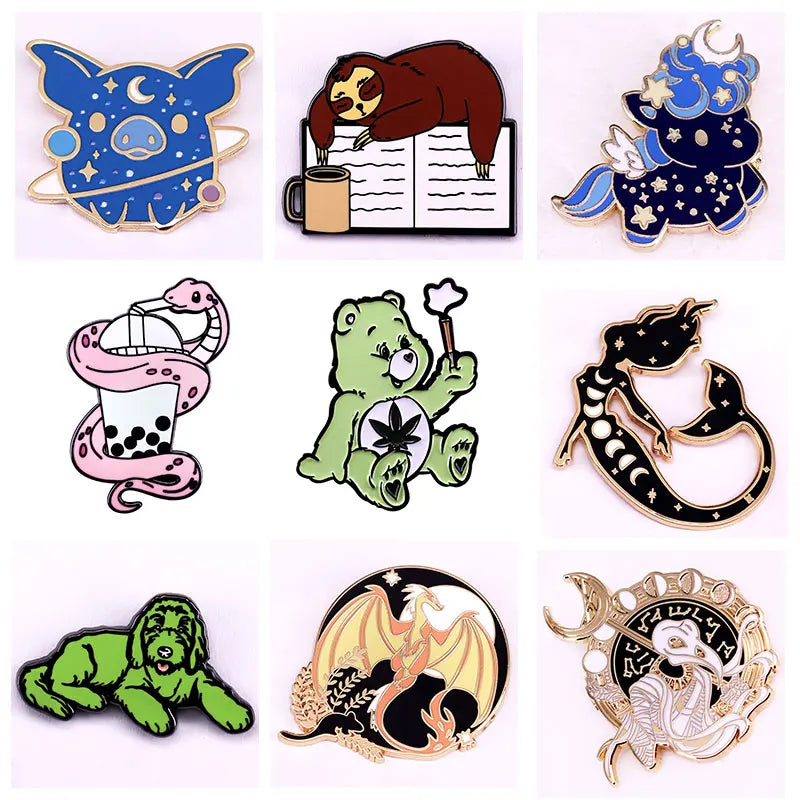 Cartoon Animal Enamel Pins: Scorpion Snake Lapel Badge for Jacket/Backpack