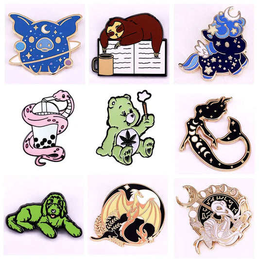 Cartoon Animal Enamel Pins: Scorpion Snake Lapel Badge for Jacket/Backpack