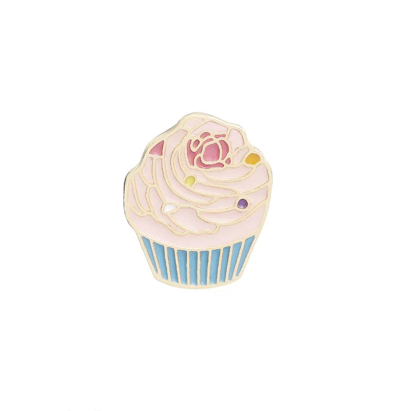 Cute Cat Castle Hat Rabbit Cake Crown Watch Teapot Alice Enamel Brooch Pin Wholesale