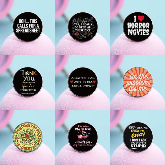 Autism Neurodiversity Enamel Pin Mental Health Brooch Lapel Badge Jewelry Gift