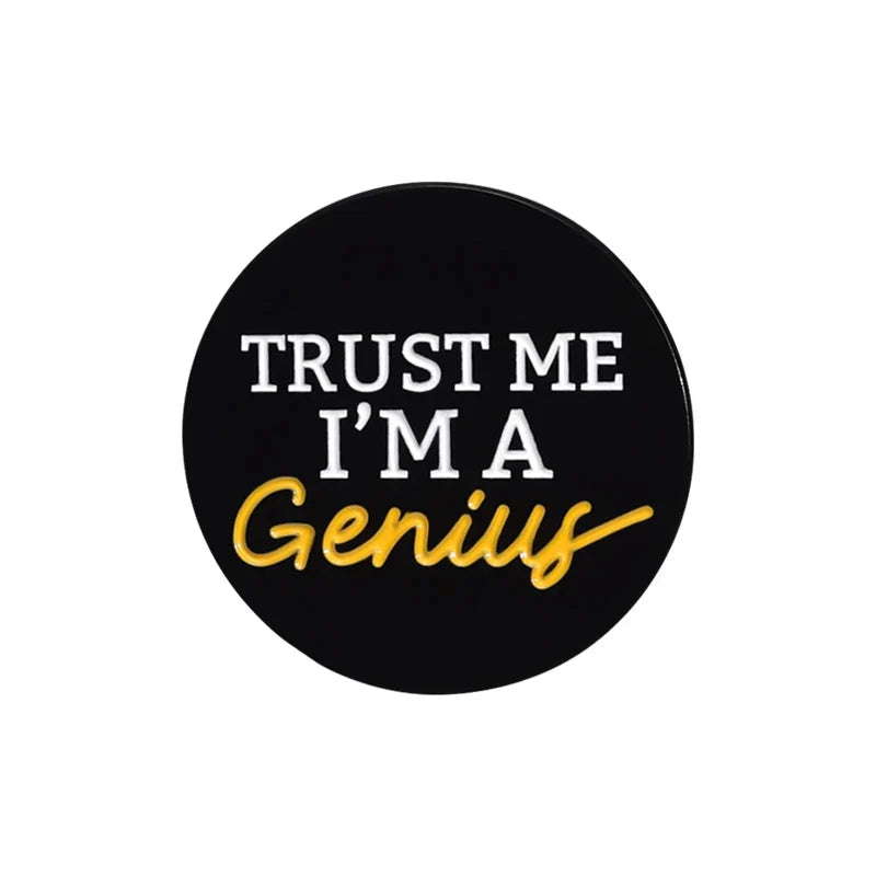 Trust Me I'm A Wizard Enamel Pin Funny Quote Brooch Lapel Badge Jewelry Gift Wholesale