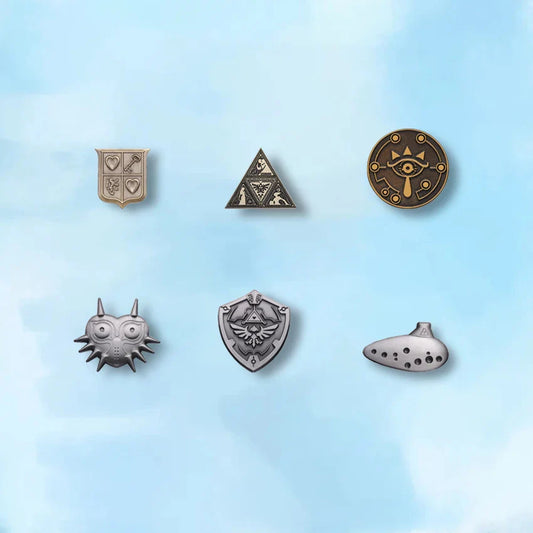 ZELDA SHIELD Enamel Pins Custom Anime Game Brooches Lapel Badges Jewelry Gift