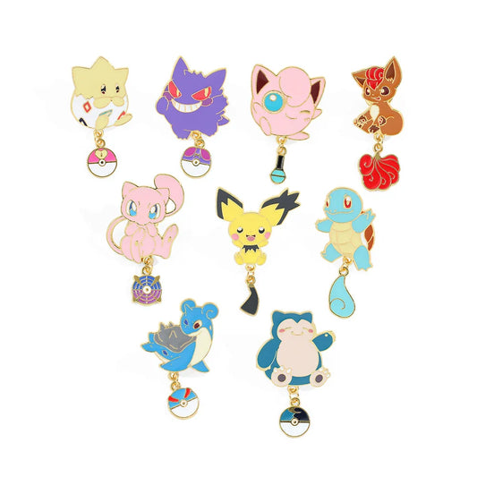 Anime Squirtle Gengar Enamel Pin Brooch Set - Fashion Backpack Jewelry Badge
