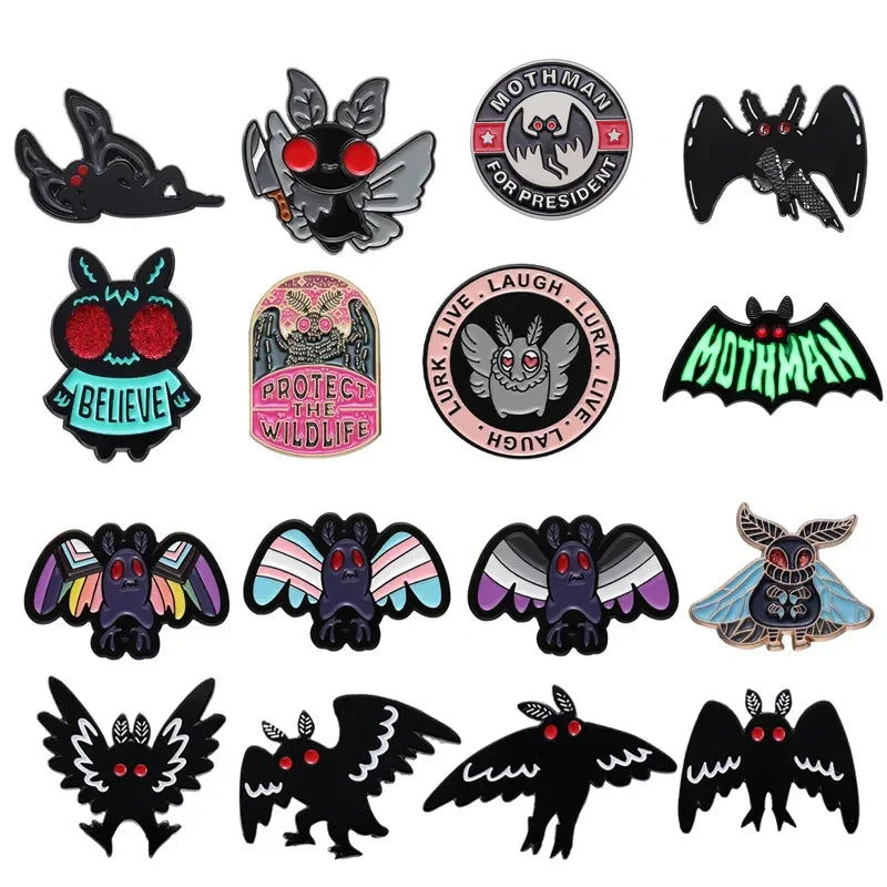 Punk Mothman Enamel Pin Rainbow LGBT Brooch Lapel Badge Jewelry Gift