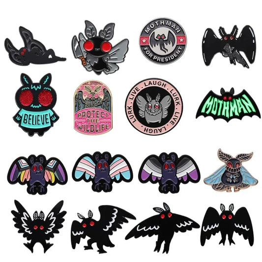 Punk Mothman Enamel Pin Rainbow LGBT Brooch Lapel Badge Jewelry Gift