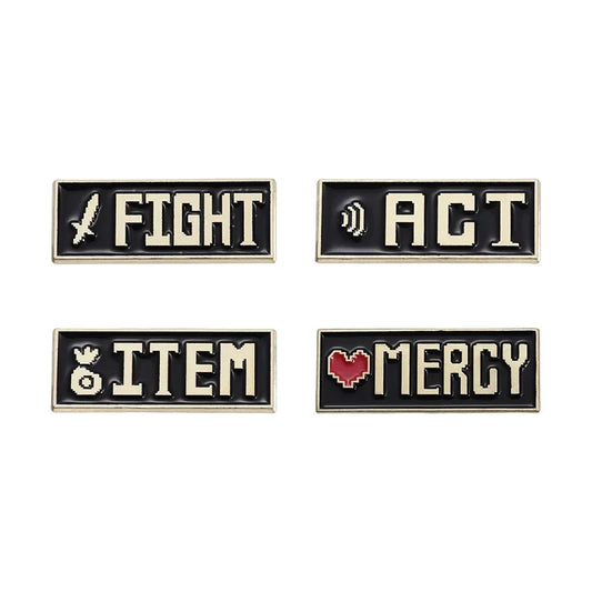 Undertale Red Heart Enamel Pins - Funny Game Brooches for Backpacks & Gifts
