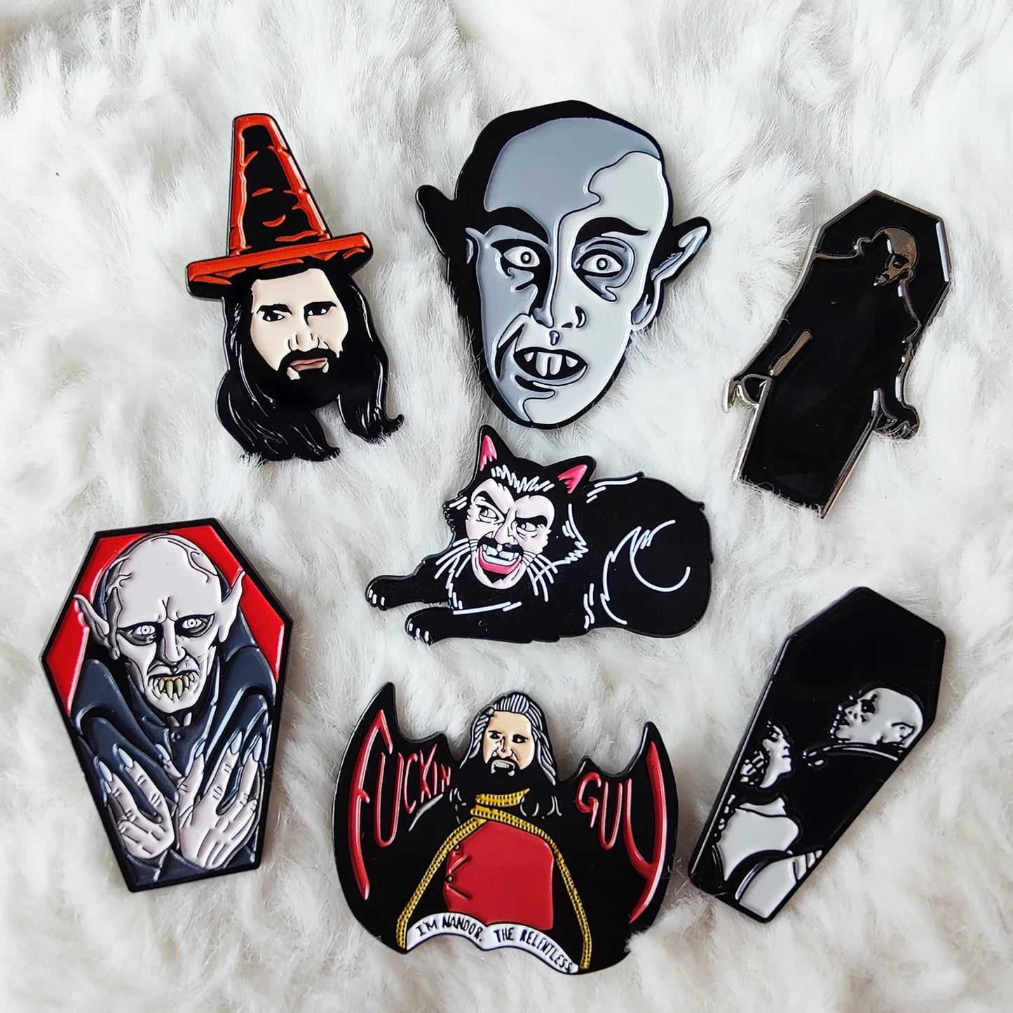 Vampire Goth Horror Halloween Enamel Pin